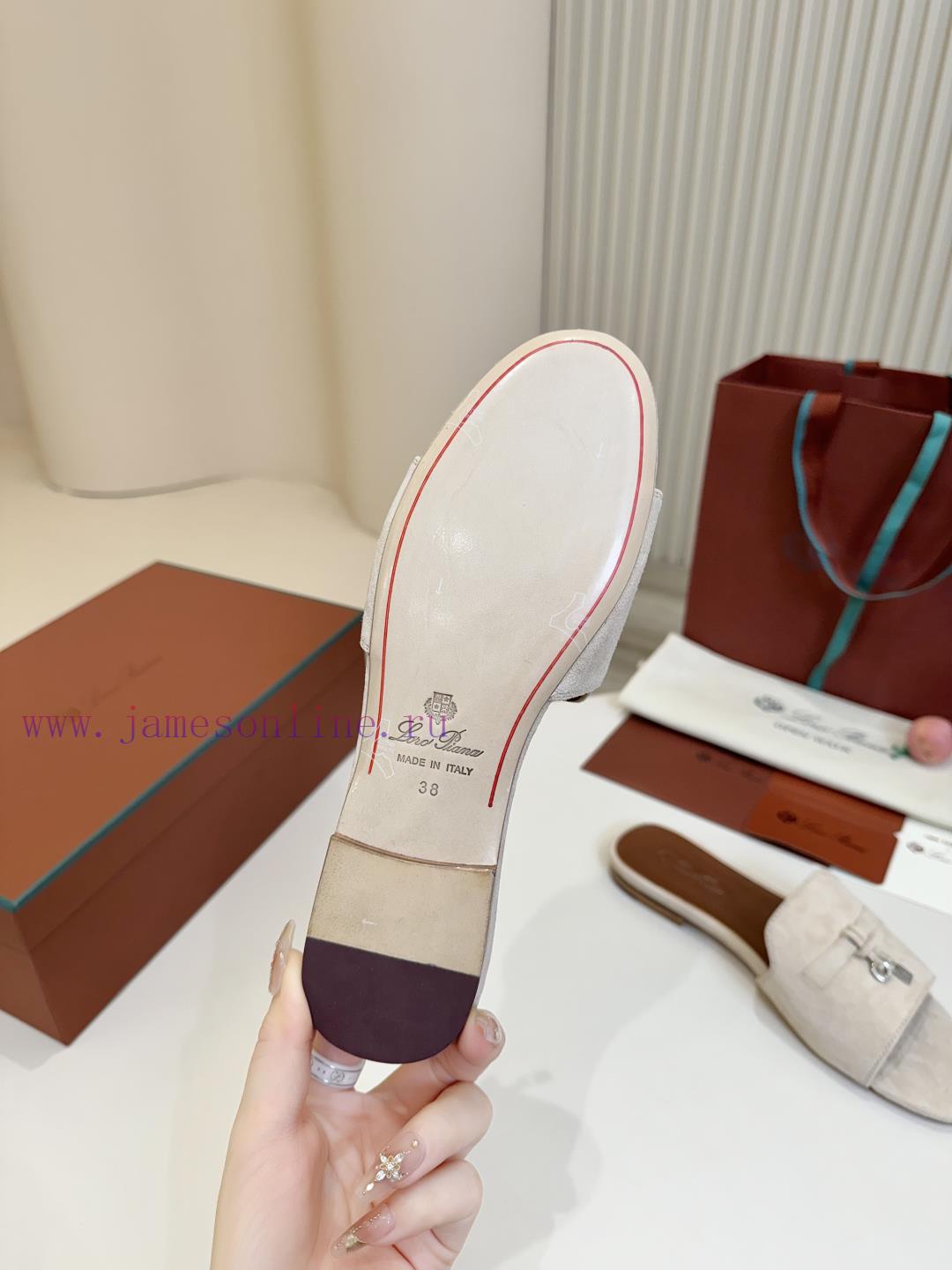 Loro Piana Top Genuine Leather Bottom**Loro Piana | Real Leather Bottom Slippers Luxury Pet Eve gmx6pbfv - Image 9