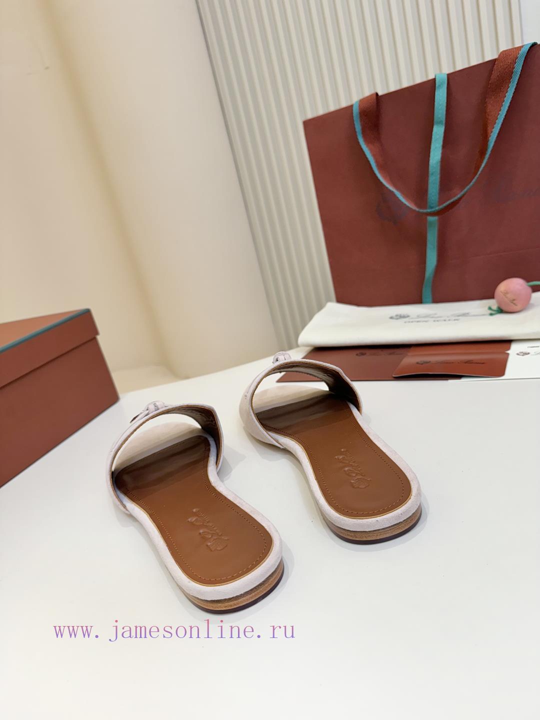 Loro Piana Top Genuine Leather Bottom**Loro Piana | Real Leather Bottom Slippers Luxury Pet Eve gmx6pbfv - Image 11