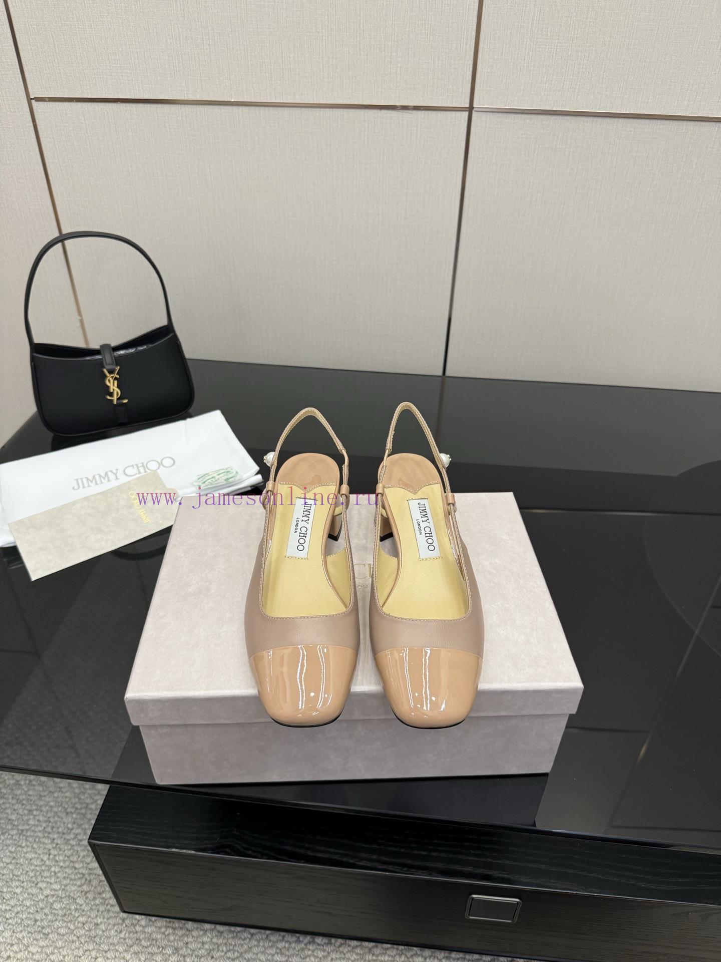 Jimmy Choo High HeelsCoarse Heel Patent Leather ToeArtificial Pearls Logo DetailsImported Sheep i5oajhse - Image 2