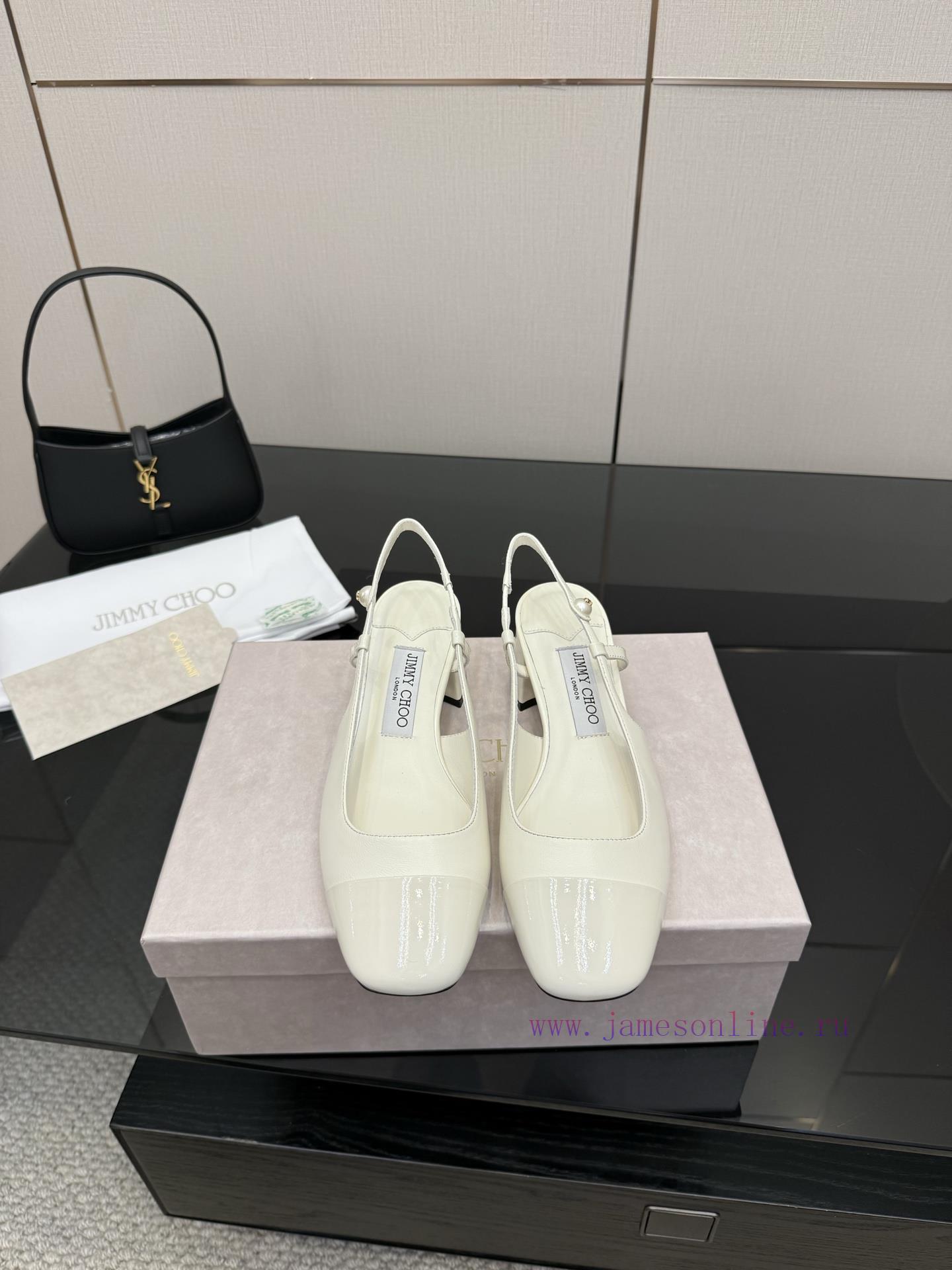 Jimmy Choo High HeelsCoarse Heel Patent Leather ToeArtificial Pearls Logo DetailsImported Sheep 1ry9si57 - Image 2