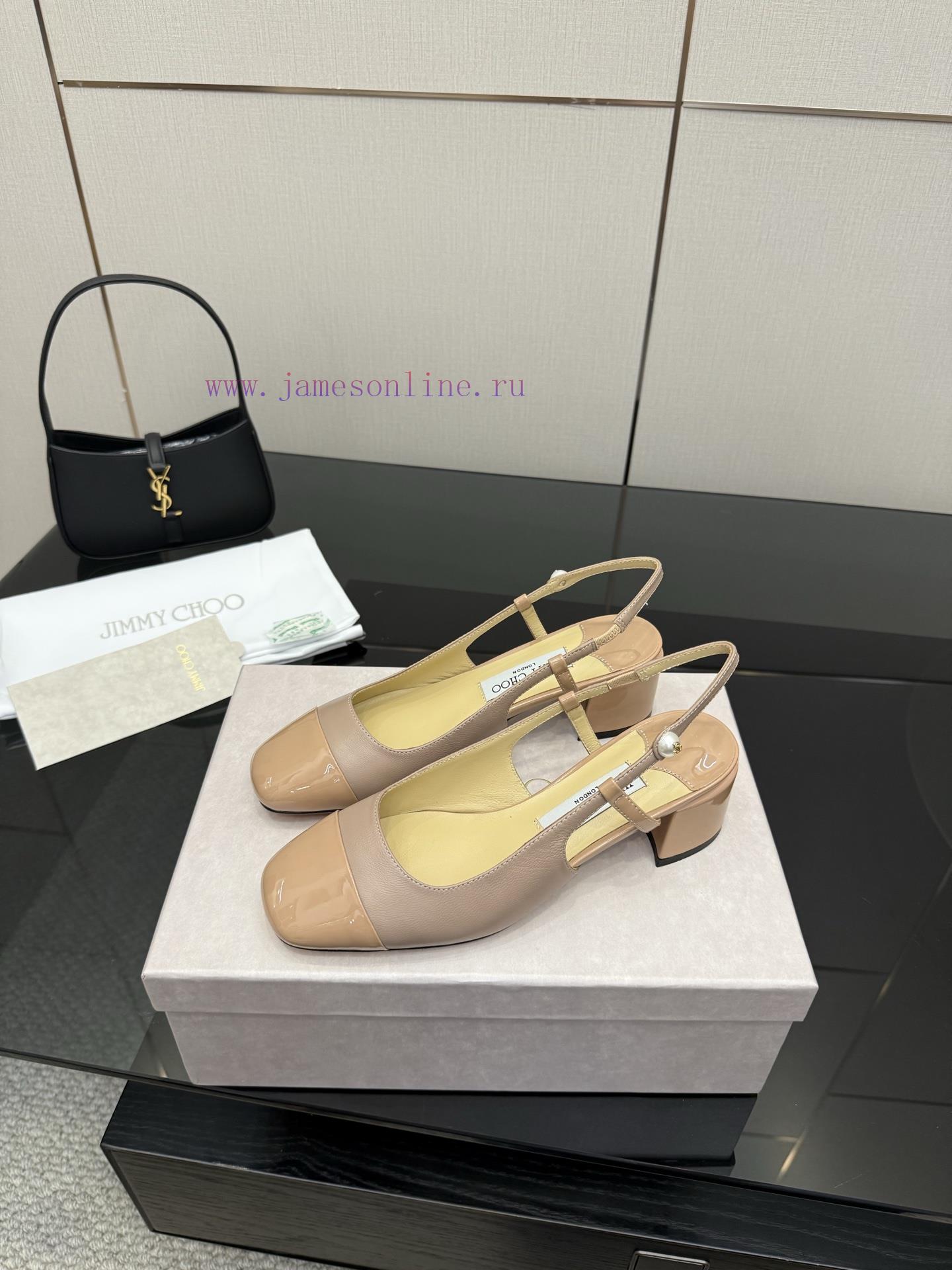 Jimmy Choo High HeelsCoarse Heel Patent Leather ToeArtificial Pearls Logo DetailsImported Sheep i5oajhse - Image 5