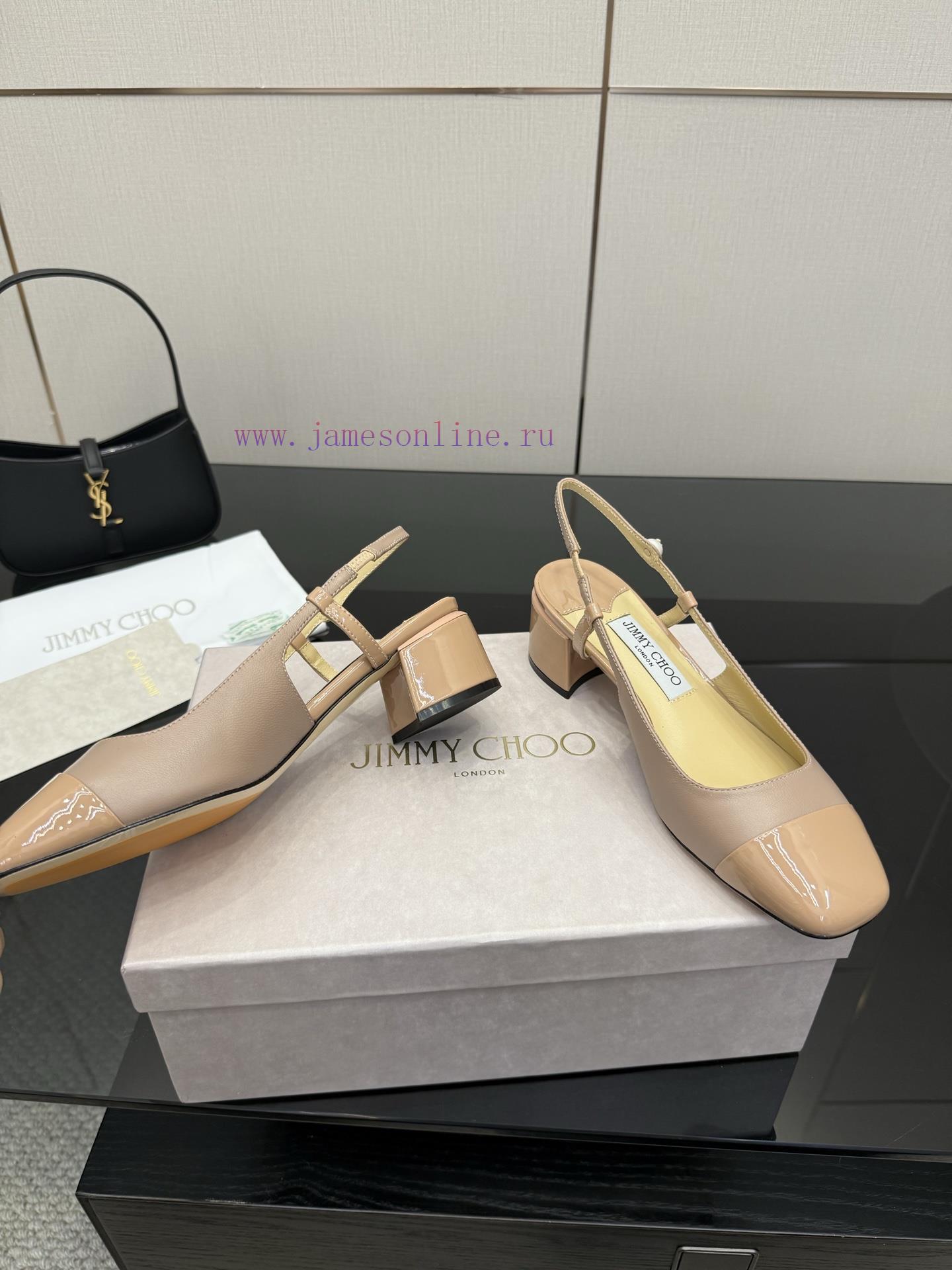 Jimmy Choo High HeelsCoarse Heel Patent Leather ToeArtificial Pearls Logo DetailsImported Sheep i5oajhse - Image 7