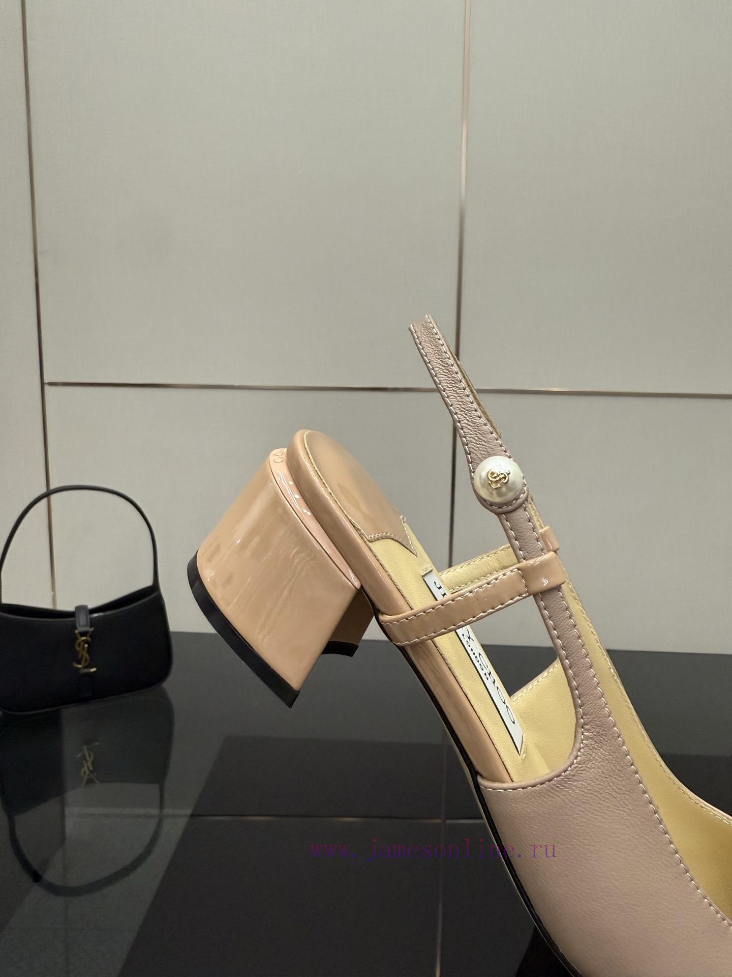 Jimmy Choo High HeelsCoarse Heel Patent Leather ToeArtificial Pearls Logo DetailsImported Sheep i5oajhse - Image 10