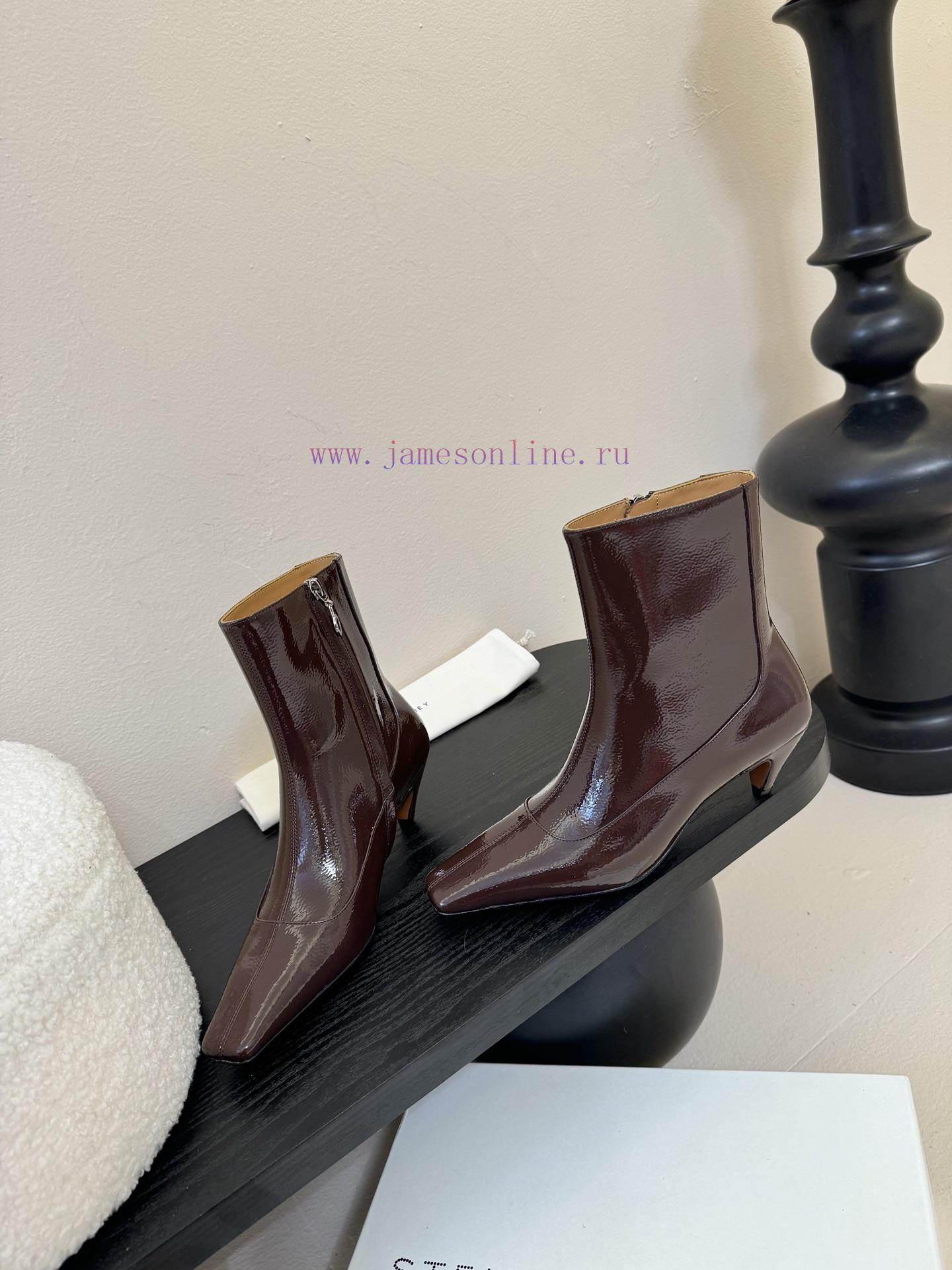 Stella McCartney's New 25SS Minimalist Leather Texture Short BootsMinimalist Stir Fried Chicken ratn8788 - Image 4