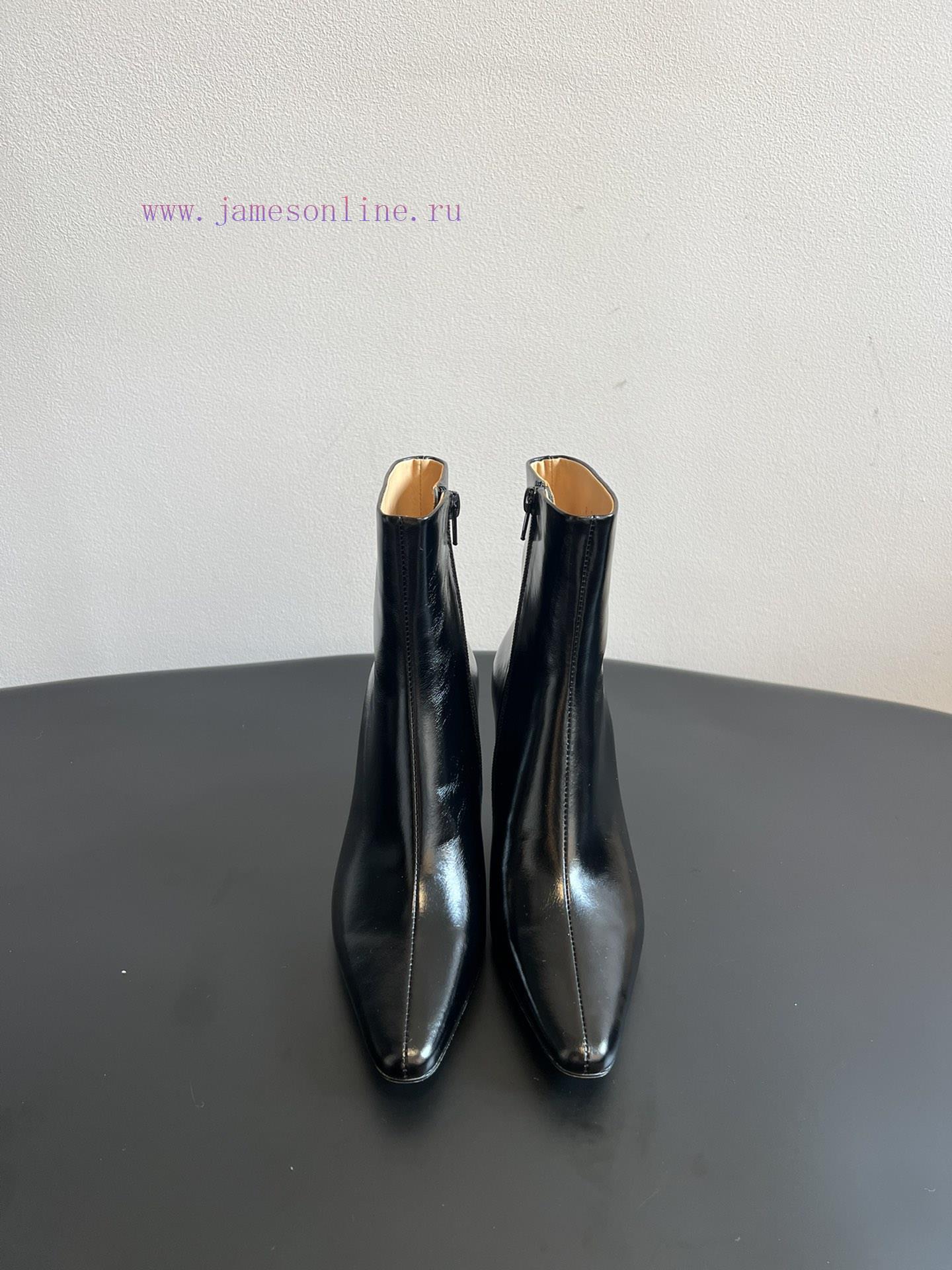 Top QualityBy Far 25SS Autumn/Winter New Style Full Leather Edition Kitten And New Short BootsT o1yv62bd - Image 2