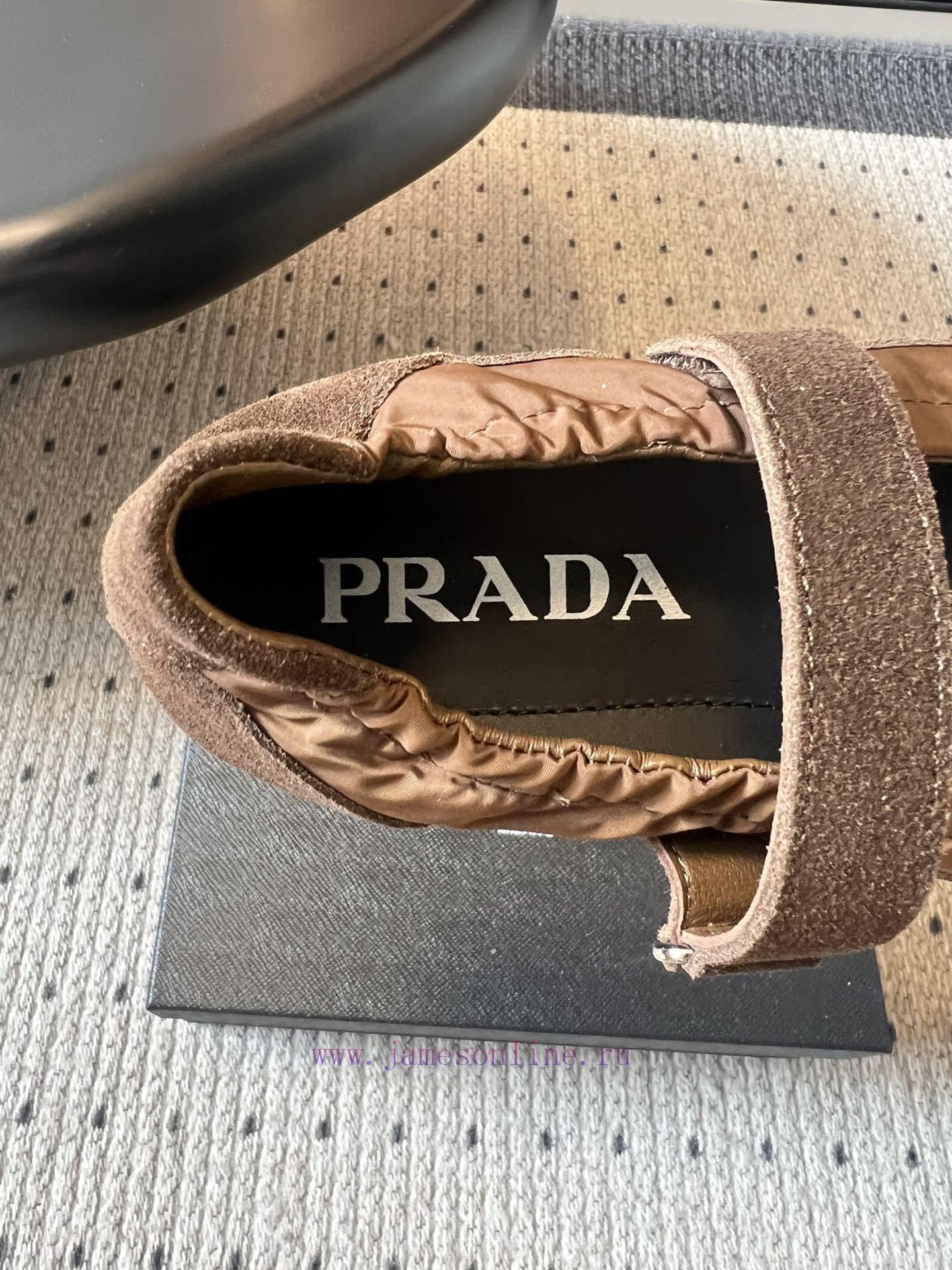 Top QualityPrada's New Women's Suede Patchwork Mary Jane ShoesPrada Adheres To The Design Philo 4i9oyuow - Image 9