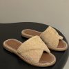 -Top Quality25ss Spring/Summer New CELINE LYMPIA Twisted Plush Slippers Triumphal Arch Plush Fa fjr1bn7f