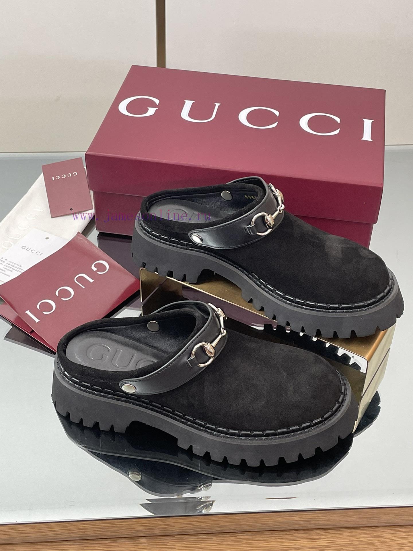 2025 Early Autumn GUCCI Women's Horseneck Buckle M ü Ller Shoes New Grooved Sole Le Fu Shoes La 5mk5bbvl