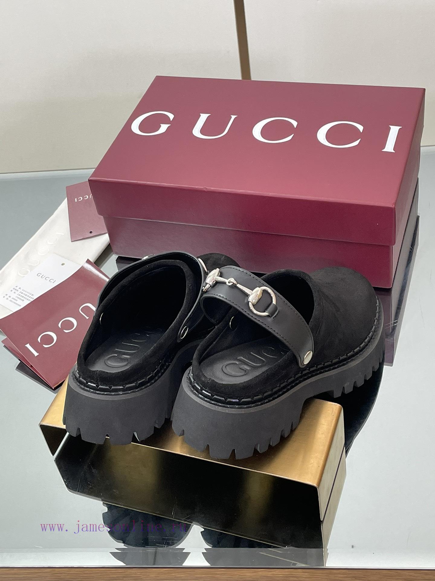 2025 Early Autumn GUCCI Women's Horseneck Buckle M ü Ller Shoes New Grooved Sole Le Fu Shoes La 5mk5bbvl - Image 6