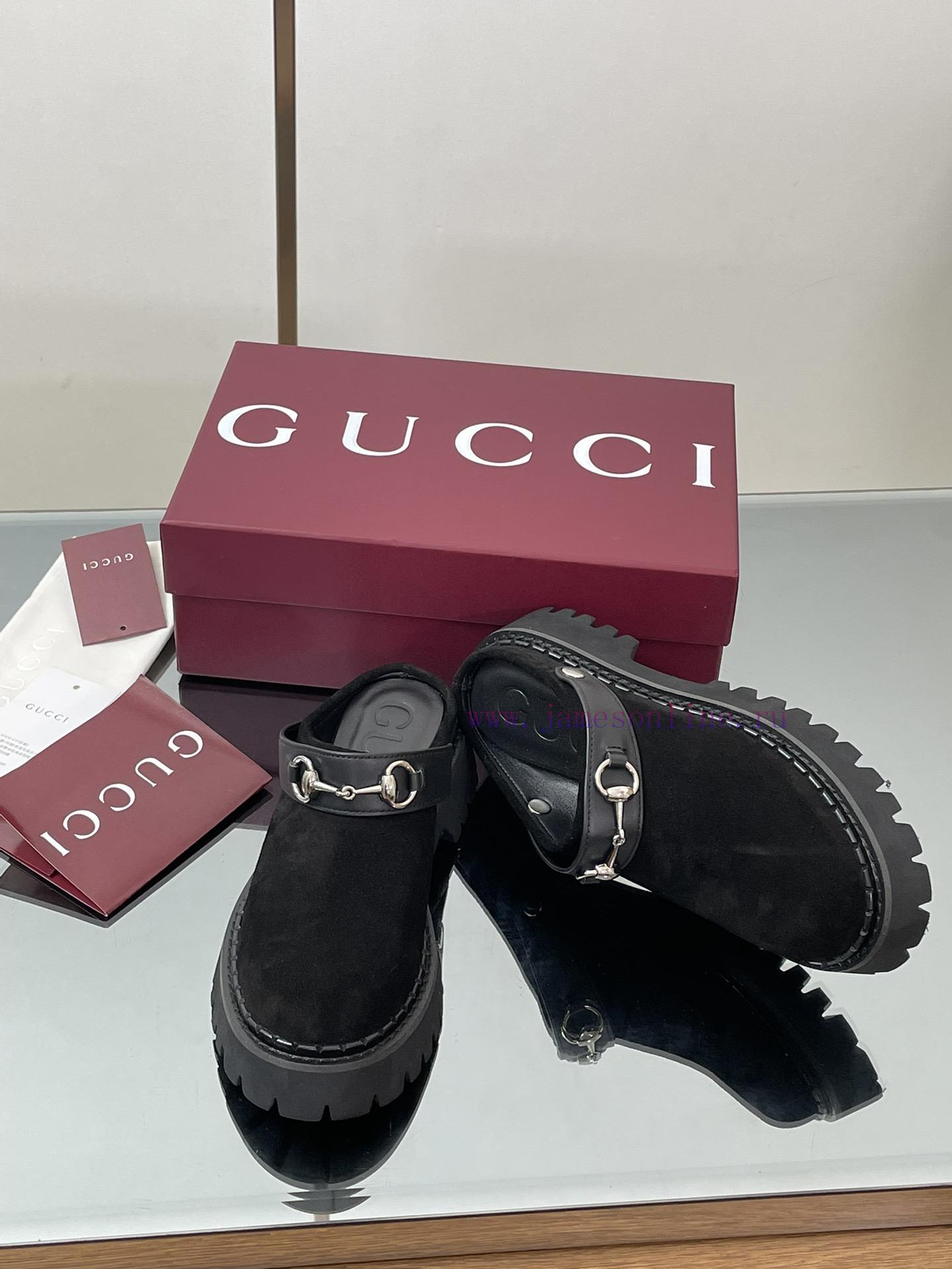 2025 Early Autumn GUCCI Women's Horseneck Buckle M ü Ller Shoes New Grooved Sole Le Fu Shoes La 5mk5bbvl - Image 8