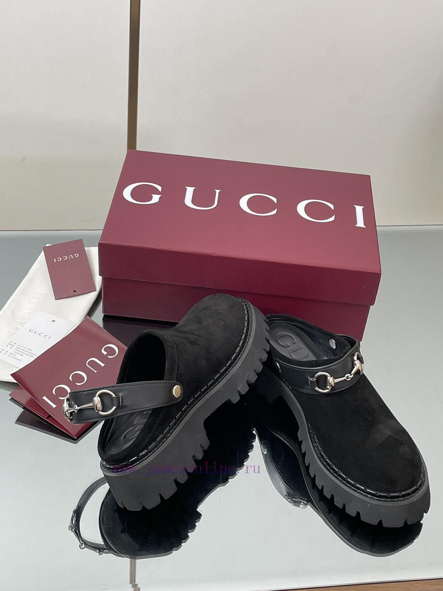 2025 Early Autumn GUCCI Women's Horseneck Buckle M ü Ller Shoes New Grooved Sole Le Fu Shoes La 5mk5bbvl - Image 9