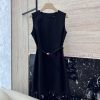 louis vuitton alma | LM001 New Dress ️Theory 75% Woolen Silk Woolen Sleeveless Slimming Dress Small Black Dress Si vkr3eobh | yupoo nmd adidas louis vuitton